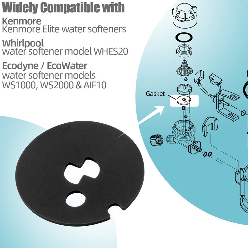 Water Softener Venturi Gasket Compatible with Kenmore, Whirlpool, Morton, GE