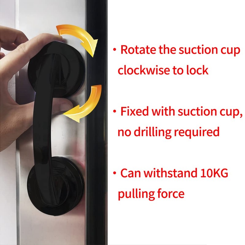 Glass Door and Window Handle, Suction Cup Bathroom Sliding Doors