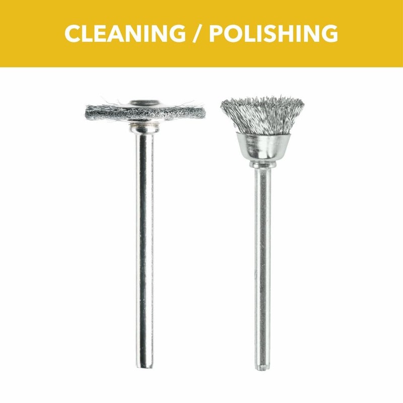 Dremel 447 2-Piece Carbon Steel Brush Set Ideal for Rust