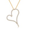 Open Heart Necklace, Dainty Gold Plated Pendant Gift for Her
