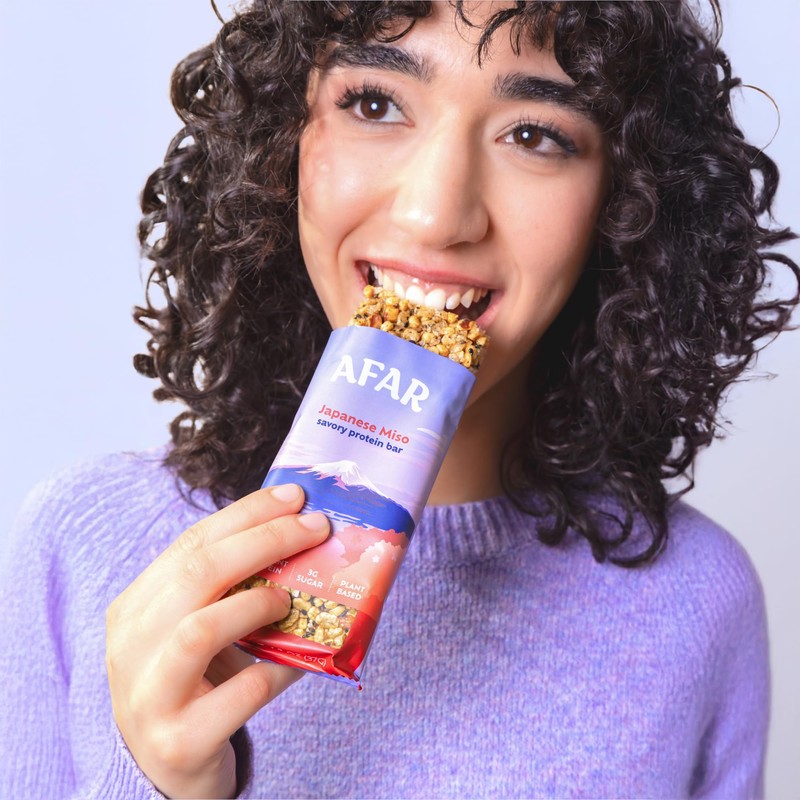 Afar Savory Protein Bars – Low Sugar, High Protein –