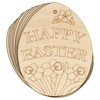 10x Wooden Easter Egg with Happy Easter Text Craft Shape