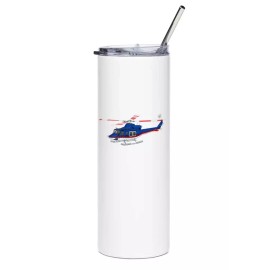 Bell 412 Stainless Steel Water Tumbler with straw - 20oz.