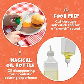 Play-Act Juego de 27 Piezas de Parrilla para Barbacoa para niños, Juego de Parrilla, Cocina de Juguete para niña, Juegos de Cocina para niños