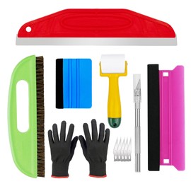 Ewrap Complete Wallpaper Tool Kit - All-in-One Bundle with 30cm Measuring Ruler, 27cm Wallpaper Brush, Squeegee, Seam Roller & Safety Gloves for Professional Installation | DIY Home Decor Tools