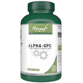 VORST Alpha GPC 600mg 120 Vegan Capsules | Bioavailable Choline Alfoscerate Supplement for Brain Health | Powder Pills | Alternative to liquid | 1 Bottle