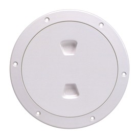 Beckson DP60-W Screw-Out Deck Plate (White), 1 Pack