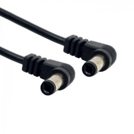 cablecc DC Power 5.5x2.1mm / 2.5mm Male to 5.5 2.1/2.5mm Male Cable Right Angle 90 Degree 60cm