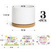 BOFUNX Set of 3 flower pots with 3 stickers
