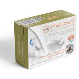 MALOVA COSMETICS Soap with Donkey Milk for Regeneration & Moisturizing Skin, Natural Anti-Wrinkle, Made of 100% Natural Oils, Handmade, Cold Process, Mixed with Ozone O3, For All Skin Types.
