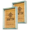 Blue Wooden Picture Frame 12x12 - Natural Rustic Solid Wood