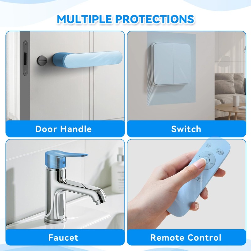 Toilet Seat Covers Disposable for Travel Hotel,600 Pcs (4x150 pcs),Blue