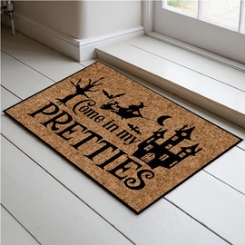 Jackey&Smith Welcome Mat Come in My Pretties Door Mats for Home Entrance Funny Doormat 30X18 Inch, Outdoor Doormats Non Slip Mat Rugs for Doorway Felt Fabric