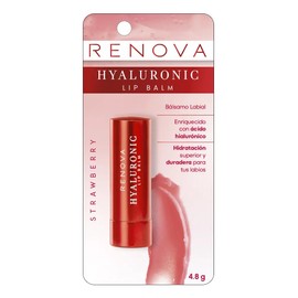 Bálsamo Labial Con Ácido Hialurónico Strawberry Renova 4.8g
