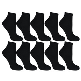 GNG Men's Business and Leisure Socks Made of Bamboo Fibre, Pack of 10, 80 Denier, 10 each black