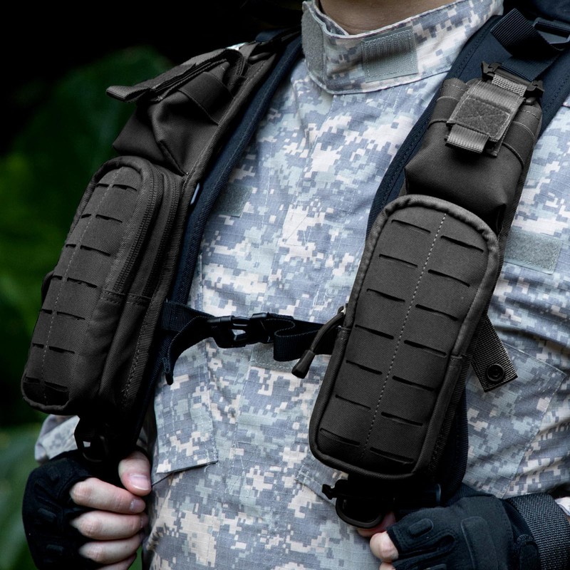 Jueachy Strap Shoulder Molle Accessories Pouch: Tactical Backpack Pocket Attachment