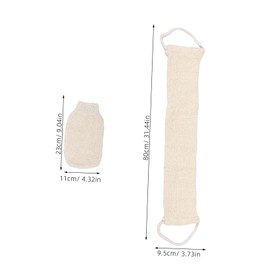NOLITOY Back Scrubber Exfoliating Mitts Piece Set Sisal Bath Gloves for Thorough Body Cleansing