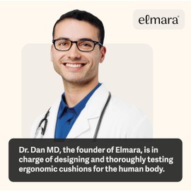 Elmara Doctor-Designed Car Seat Cushions for Driving – Car Seat Back Support, Driver Seat Cushion and Back Cushion for Car, Pillow for Driving Seat – The Ultimate Comfort Solution for Cars (Ink Black)