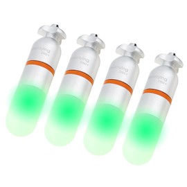 SecurityIng 4Pcs Scuba Dive Strobe Signal Light, Mini Tank Light Night Dive Marker Light, Underwater 150M LED Flashing Safety Light Beacon Diving Light with AAA Battery -Green