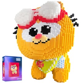 APENGBAOL Animal Ginger Cat Micro Building Blocks Set 3D Cute Cat Mini Blocks for Adults Boys and Girls(8000 Pieces)