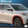 G-PLUS Fender Flares Compatible With 2014-2018 Toyota Highlander, Front Primed