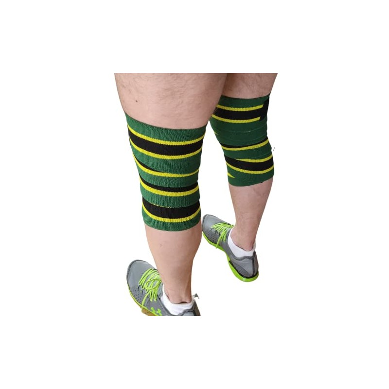 Manta Raya Knee Wraps Vendas elásticas de Compresion Gym levantamiento