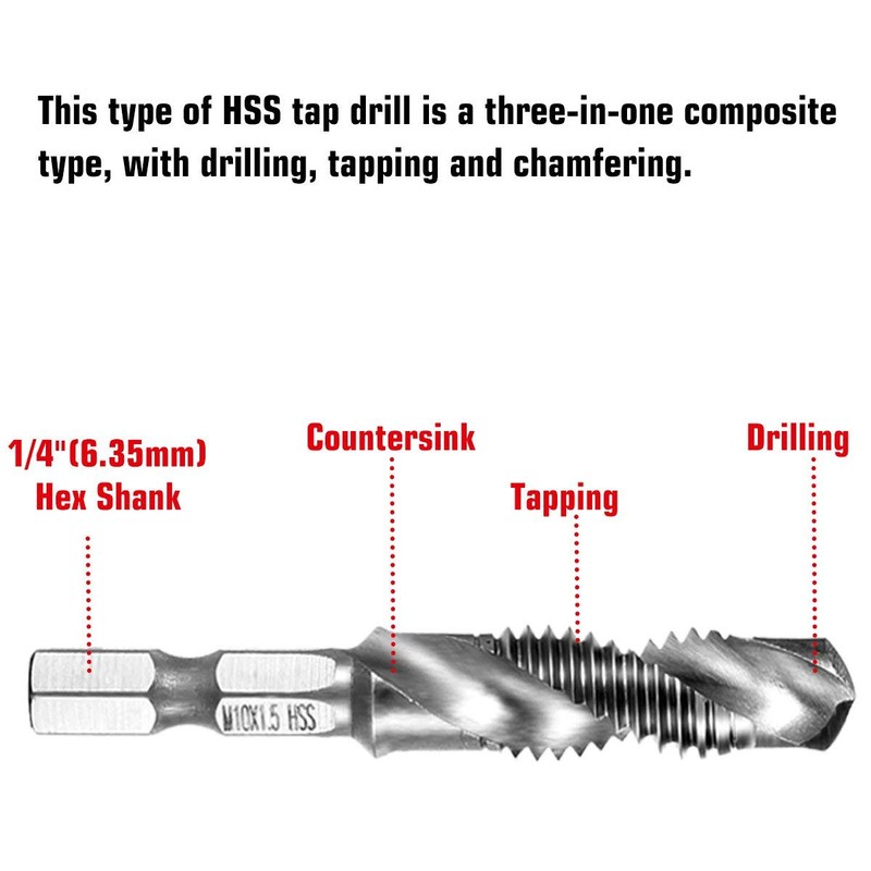 105° Angle Wrench Attachment Adapter (1/4 Inch, Drill Hexagonal Shaft)