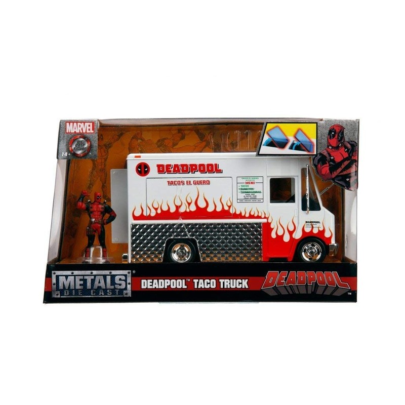 Jada JA99730 1:24 Taco Truck und Deadpool Figur, mehrfarbig