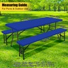Smiry Picnic Table Cover with Bench Covers, Waterproof Elastic Fitted