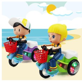 Stunt Spin Dance Tricycle Electric Toy with Sound Music Light Toy:_Trike-Girl