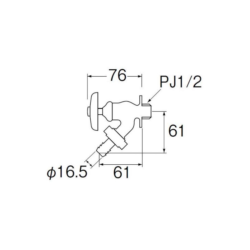 SANEI Y80J-13 Sprinkler Faucet for Irrigation Hose Connection Nominal 13