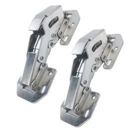Qrity Pack of 2 Hinges 90° Furniture Hinges Soft Close Door Hinges Hydraulic Soft Close Hinges Cabinet Door for Wooden Doors, Cabinet Door, Suitable for the Thickness of Door Panel 12 ~ 22 mm