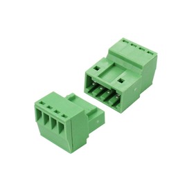 Cermant 5Set 4P 2.54mm Pitch Screw Terminal Block Pluggable Connector,Pluggable Quick Male and Female Connector for 28-16AWG(5Set 4P)