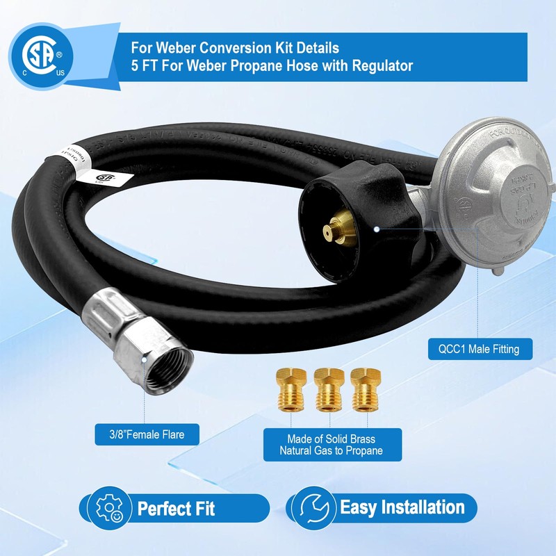 Natural Gas To Propane Conversion Kit for Weber Spirit II
