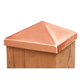 Solid Copper 6x6 Pyramid Cap - Designed to Fit Over A 5-1/2" x 5-1/2" Post Top