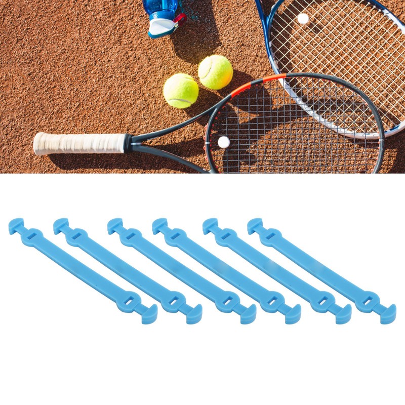 6 Pcs Tennis Racket Vibration Dampeners Long Buckle Tennis Racquet