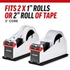 Heavy Duty 2-Inch Desktop Tape Dispenser, Dual Roll, Non-Slip Base
