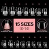 AILLSA Puntas de uñas cuadradas medianas - Puntas de uñas