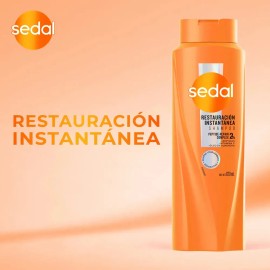 Sedal shampoo restauración instantánea ideal para reparar y dar fuerza al cabello dañado dejándolo supersuave y agradable al tacto 620 mL
