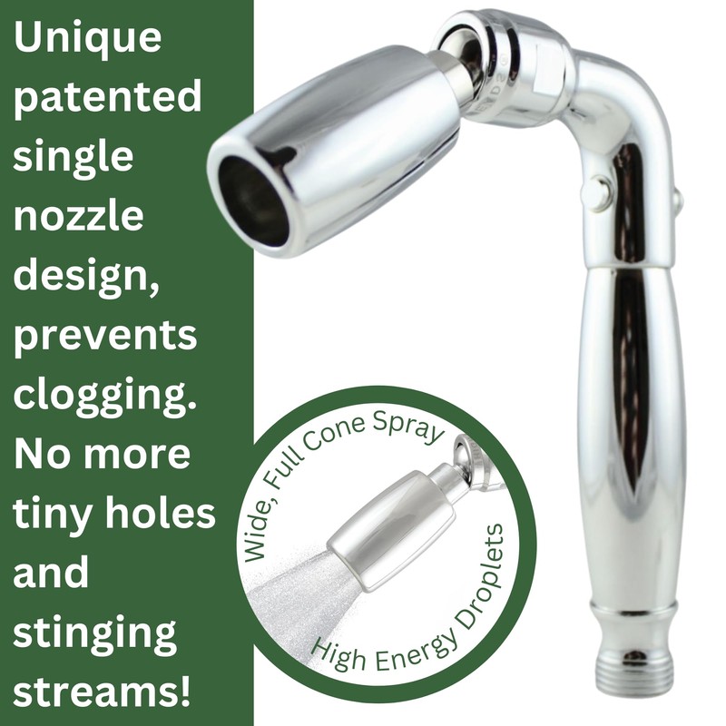 High Sierra Showerheads® - Solid Metal Handheld Shower Head with