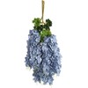 INSUNSIX 12PCS Artificial Flowers Wisteria Hanging Flowers 3.6ft Dusty Blue