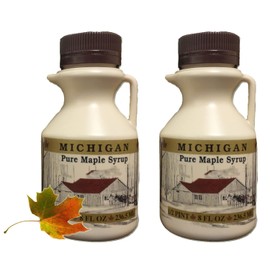 Traverse Bay Farms 100% Pure Maple Syrup – 4 Bottles – Grade A Amber Rich Taste – Small Batch, Gluten-Free, All Natural, Made in Michigan – Value Pack (2 Bottles)