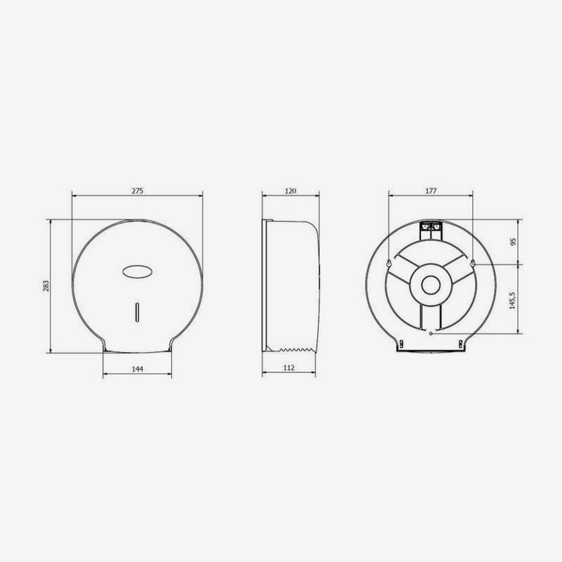 Jofel AE57300 - Medium Silver Toilet Roll Holder, Silver