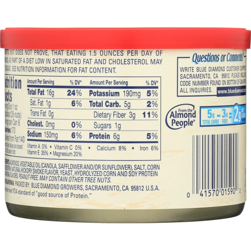 Blue Diamond Almonds Smokehouse 6 Oz Pack of 2