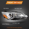 LBRST Headlight Assembly for Toyota Camry 2015-2017 Clear Lens Chrome