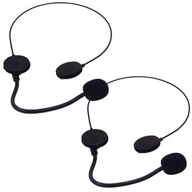 Gildrstup 2 Pieces Headpiece Microphone Rock Star Microphone Rockstar Costume Accessories Black Microphone Headset for Party Supplies