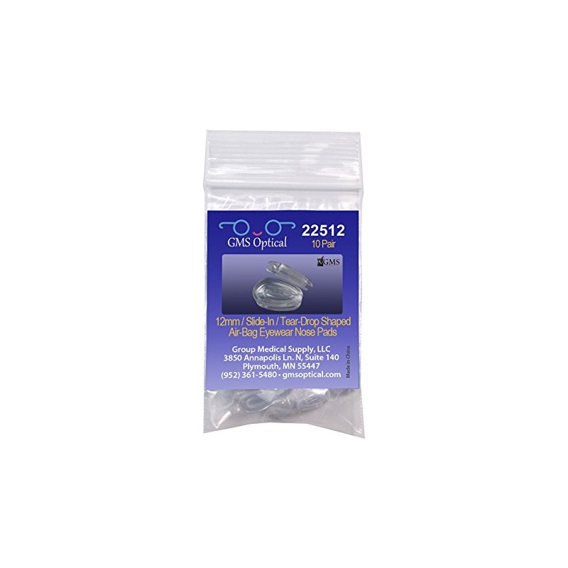 GMS Optical Tear Drop Shaped Slide-in Air Bag Soft Silicone