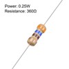 uxcell 100Pcs 360 Ohm Resistor, 1/4W 5% Tolerance Carbon Film