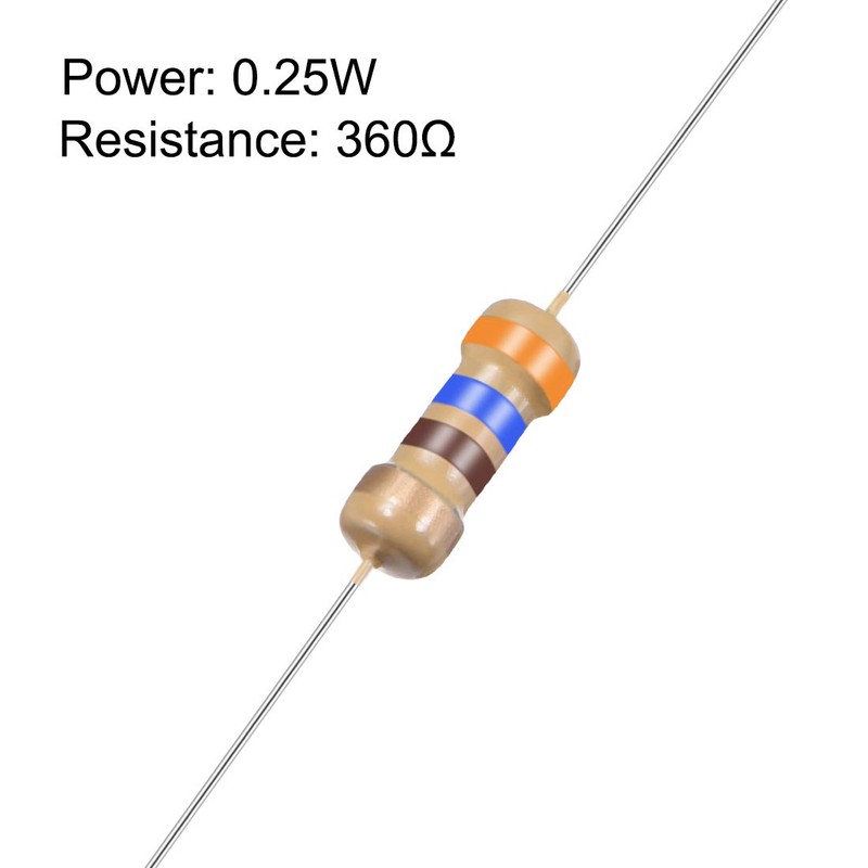 uxcell 100Pcs 360 Ohm Resistor, 1/4W 5% Tolerance Carbon Film