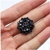 Namzi 10pcs Black Rhinestone Buttons Shank Diamante Accessories DIY for